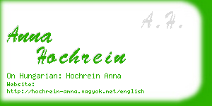 anna hochrein business card